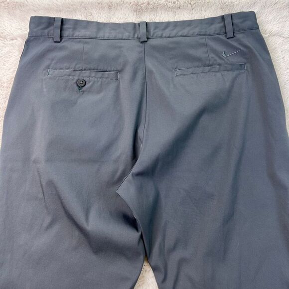 Nike Dri Fit Golf Pants Mens 36x34 Gray Grey Stretch Performance Chino Wicking - Picture 8 of 8